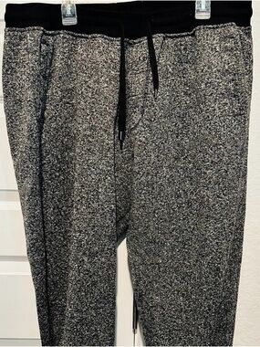 South Pole Black & Gray Marled Drawstring Joggers